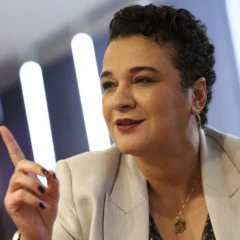 A presidenta do Banco do Brasil, Tarciana Medeiros, durante entrevista para a Agência Brasil. Brasília (DF), 08/04/2025 - (Crédito: Marcelo Camargo/Agência Brasil)

