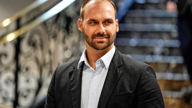 O deputado federal Eduardo Bolsonaro -Joshua Roberts/Reuters) 

