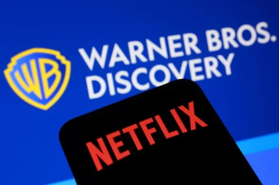 Ilustração dos logos de Netflix e da Warner (Crédito: REUTERS/Dado Ruvic)

