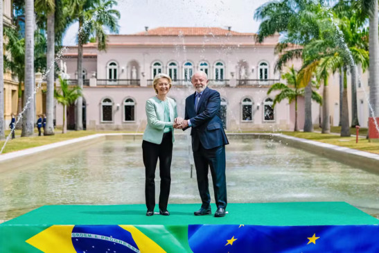 Lula se encontra com representante da União Europeia no Rio de Janeiro — Foto: Ricardo Stuckert/ Presidência da República


