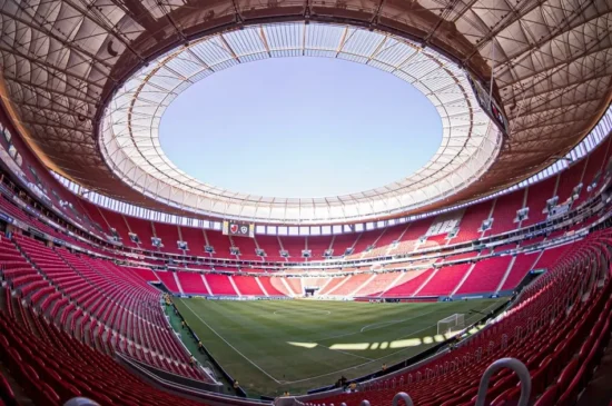 Estádio Mané Garrincha, o palco da Supercopa Rei de 2026 (Foto: Paula Reis / CBF)