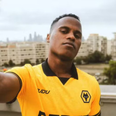 Jhon Arias no Wolverhampton, da Inglaterra &mdash; Foto: Divulga&ccedil;&atilde;o/Wolverhampton