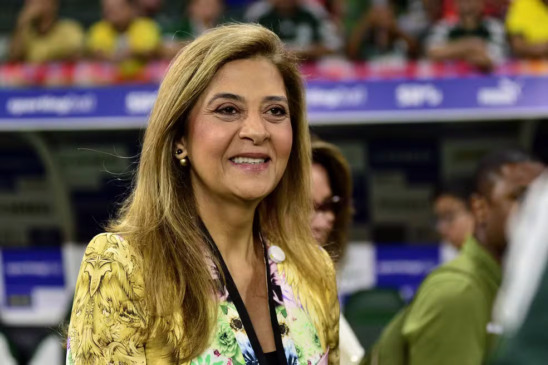 Leila Pereira, presidente do Palmeiras — Foto: Marcos Ribolli
